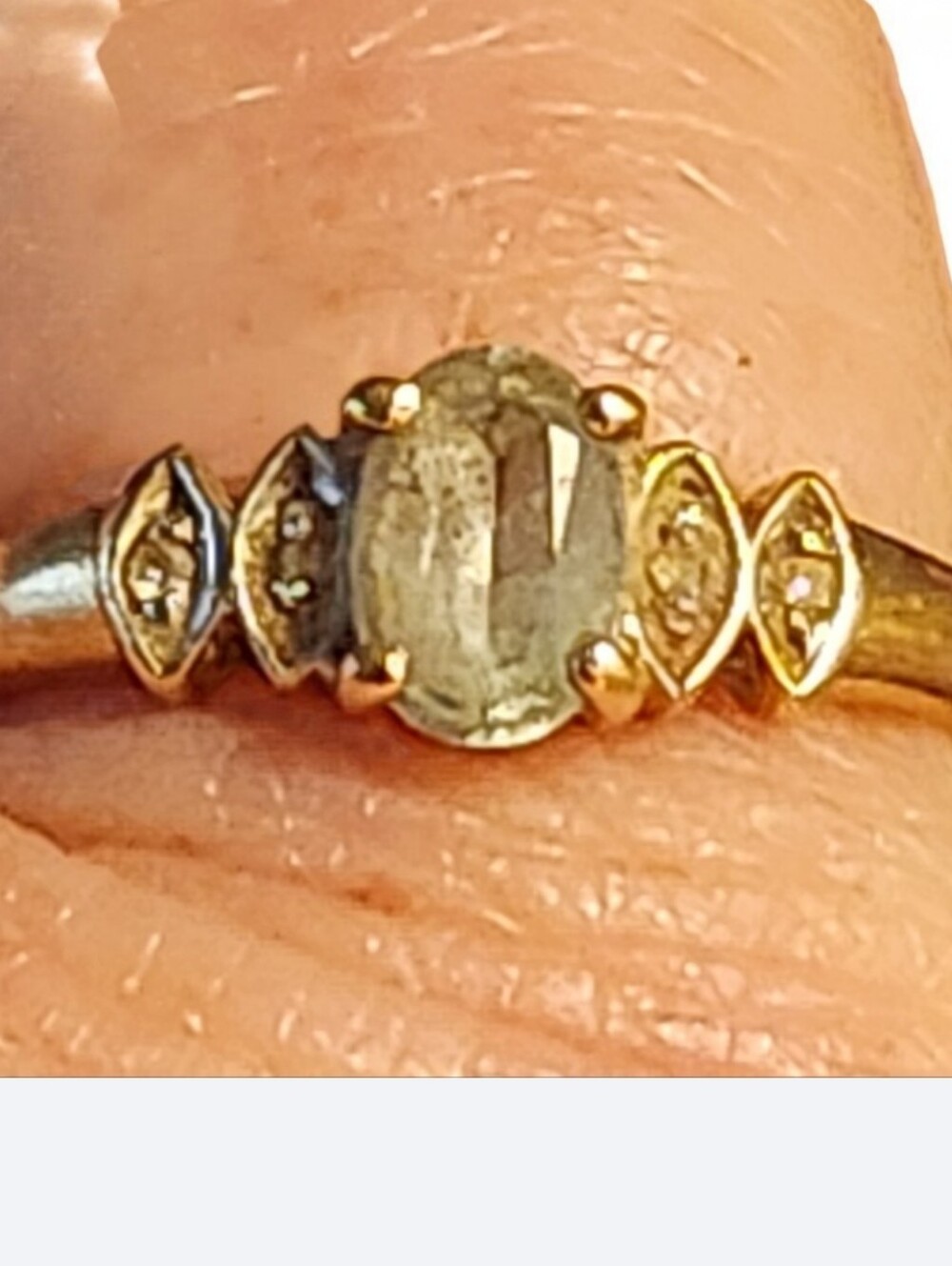 Vintage 10k Topaz & Accent Diamonds ☆ Firm, Read & Swipe